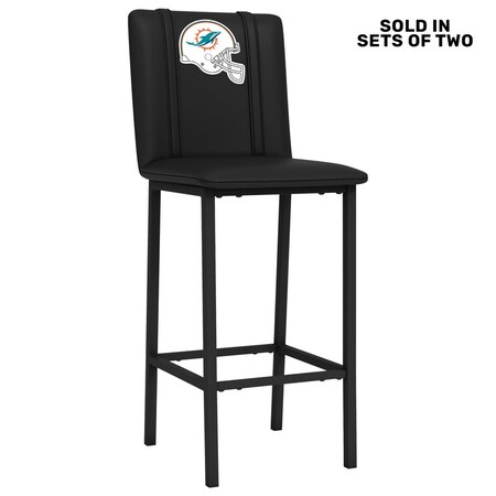 Dreamseat Bar Stool 500 with Miami Dolphins Helmet Logo, 2PK XZ500BSDBLK-PSNFL20092A